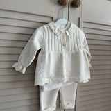 White Triko Takım Kız Bebek
