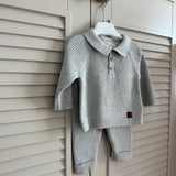 Grey Triko Takım Erkek Bebek